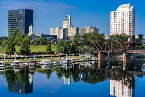 Downtown Augusta GA Skyline and the Savannah River 3867